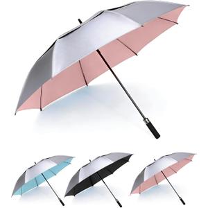 MRTLLOA Extra Large Golf Umbrella, 68 Inch Automatic Open, Oversize Double Canopy Vented Windproof Waterproof Sports Umbrellas for Rain