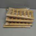 Yinkin 8 Pcs Bamboo Wooden Plate Rack Dish Drying Rack Wood Pot Lid Holder Stand Kitchen Cabinet Organizer for Bowl Cup Cutting Board