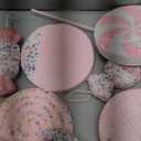 Roowest 18 Pcs 13.78'' Pastel Large Candy Christmas Decorations Giant Lollipop Tree Decorations with Sticks Candy Cane Christmas Ornaments Pink and White Xmas Hanging Decor for Birthday Party Wedding