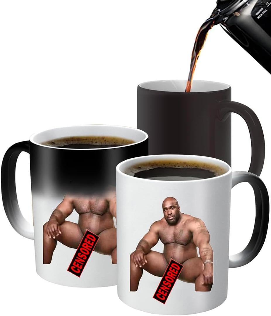 Funny Christmas Day Gift For Girlfriend, Heat Changing Coffee Mug, Funny Gag Gifts for Women Men - Message Appears as it Heats, Novelty Gifts for Christmas Birthday