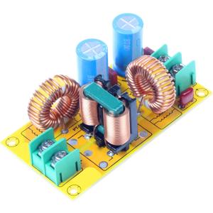 NOYITO DC LC Filter DC EMI Power Filter 0 to 50V 2A 4A 10A 20A Filtering Board (10A)