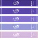 Fit Simplify Resistance Loop Exercise Bands with Instruction Guide and Carry Bag, Set of 5