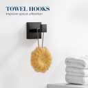 7-Pieces Towel Racks for Bathroom, SUS304 Matte Black Bathroom Accessory Set, Stainless Steel Black Bathroom Accessories, Stainless Steel Wall Mounted, Bath Towel Bar Set