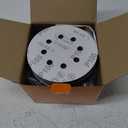 5 Pcs 5 inch 8 Holes Hook and Loop Backing Sponge Pad Soft Density Interface Pads Buffer Backing Cushion with 30 Pcs 5 inch Sanding Discs Include 100/150/180/240/320/400 Grit