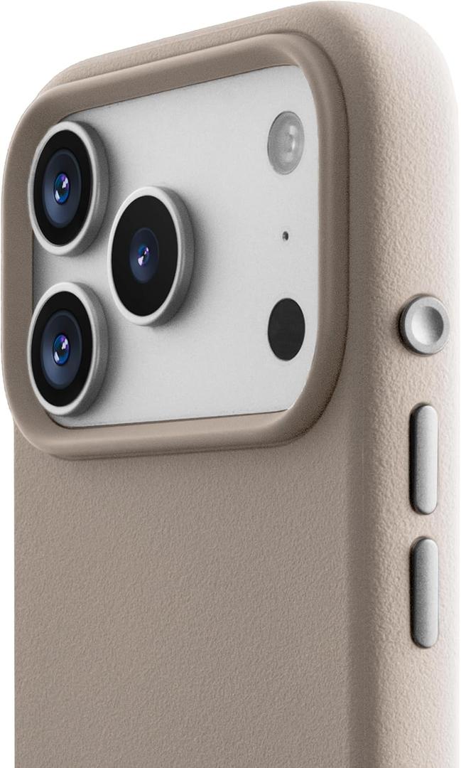 TineeOwl Case for iPhone 17 Pro Max  MagSafe Compatible, Aluminum Buttons, Camera Control & Rounded Action Button, Slim Textured TPU, Minimalist  DuneX Series (Sandstone)