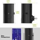 4 x Modern LED Night Light Plug into Wall, Dusk to Dawn Sensor, Adjustable Brightness (0-100LM), Soft White 3000K, Dimmable Night Lights for Bedroom, Hallway, Stairway, Bathroom, Nursery, 2 Pack, Black