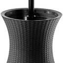Keter Pacific Cool Bar Outdoor Patio Furniture and Hot Tub Side Table with 7.5 Gallon Beer and Wine Cooler, Dark Grey