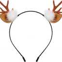 LOVINSHOW Reindeer Ears Antler Headband Fawn Horn Hair Hoop Christmas Costume Accessory (Reindeer Antlers)
