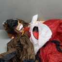 Joiedomi Hanging Christmas Inflatables Decoration, Christmas Inflatable Reindeer and Climbing Santa, Blow Up Santa with Build-in LED for Xmas Party Indoor, Outdoor, Yard, Garden, Lawn Decor