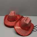 5 PCs Shiny Sequin Light Up Cowboy Hat Flashing Western Cowgirl Hat Vintage Dance Ball Disco Jazz Hats Party Costume for Men Women