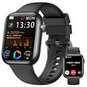 Smart Watch(Answer/Make Call), 1.83" Fitness Watches for Men Women with Heart Rate/Blood Oxygen Monitor, Sleep Tracker, Pedometer, 120+ Sport Modes, IP68 Waterproof Fitness Tracker for Android iPhone