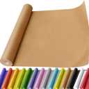 PerkHomy Brown Kraft Paper Roll 17.5" x 600" (50') for Gift Wrapping Bulletin Board Craft Art Bouquet Flower Packing Moving Shipping Floor Covering Table 70GSM 50LB (Brown, 17.5" x 50')