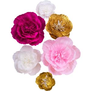 Letjolt Paper Flowers Decoration for Wall 3D Flowers Decor Wedding Backdrop Flower Birthday Baby Shower Nursery Wall (Mixed Color)
