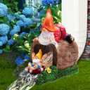 Garden Statue for Gutter/Downspout Extension Decoration, 4 * 3" Outdoor Extender Statues, Gnome Outdoor Decor