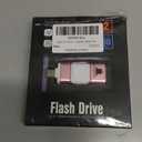 Flash Drive for iPhone 512GB, 4 in 1 USB Type C Memory Stick, Photo Stick External Storage Thumb Drive for iPhone iPad Android Computer, Rose Pink