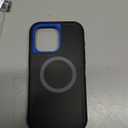 For iPhone 15 Pro Max Case [Compatible with MagSafe], Heavy Duty Shockproof 3-Layer Full-Body Protection Rugged Cover, Drop-Resistant and Wireless Charging Friendly (Black/Blue, iPhone 15 Pro Max)