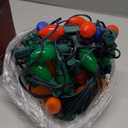 Minetom Vintage C9 LED Christmas Lights Outdoor Multicolor, 50 Feet C9 String Lights for Christmas Tree Roofline Holiday Party Indoor Outdoor Garden Patio Backyard Cafe Xmas Decoration, Green Wire