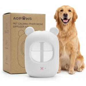 Portable Dog Calming Pheromone Diffuser| 30-Day Supply for Anxiety, Barking, Stress & Indoor Urination Relief | Vet-Approved, No Outlet Needed