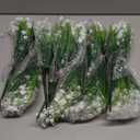 AmyHomie 20 Bundles Artificial Flowers for Outdoor Outside Spring Summer Decoration UV Resistant Faux Flowers No Fade Fake Plastic Plants Garden Porch Window Box Decorating (Pure White)