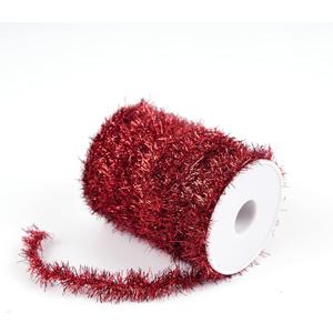 66ft Metallic Holiday Tinsel Twist Glitter Garland Decoration for Christmas Tree, Wedding & Birthday Parties (Red)