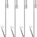 Pelopy Feather Flag Ground Spike Ground Stake Flag Base Heavy Duty Flag Pole Holder for Ground Outdoor Banner Stakes Fits Poles with 0.65 Inch Inner Diameter, Stake Only(24 Inch, 4 Pcs)