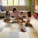 MioTetto Baby Play Mat, Soft Foam Floor Tiles for Kids. Adjustable Interlocking Foam Tiles, Fits with 50x50 Playpen Baby mat for Crawling & Development, Safe & Non-Toxic Playmat for Babies 6-12 Months, 16 Tiles