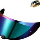 Replacement Motorcycle Helmet Shield for I10 I70 HJ-31 Helmet Visor Shield Anti-Scratch Wearproof Windproof Universal Helmet Accessories (Rainbow)