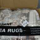 Washable Area Rugs for Living Room 9x12 Neutral Floral Large Soft Rug Brown