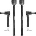 ASTARPRO -4Pcs Front Tie Rods Inner And Outer Complete Kit Replacement for 2004-2012 Chevy Malibu Pontiac G6 Saturn Aura EV80988 ES800086