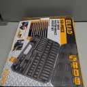 3/8'' Drive Impact Socket Set - 50-Piece Shallow & Deep Socket Set Metric and Standard Full with Universal Joint, Extension Bar, 1/2 to 3/8 Reducer, Hex Shank Socket Adapter, Ratchet Handle