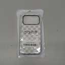 Longlayss Compatible with iPhone 17 Pro Max Case Cute Aesthetic Checkerboard Checkered Phone Case for Women Girl Shockproof Slim TPU and Hard PC Protective Cover (Antique White)