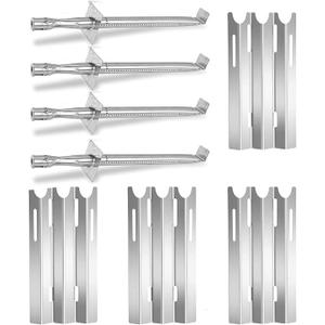 Grill Pipe Tube Burner Heat Plate Shield Replacement Parts for Vermont Castings CF9030, CF9080, VM400XBP, VM450SSP and Jenn Air JA460, JA461, JA580 Gas Grill Models