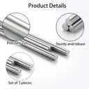 3 Pcs 316 Stainless Steel Rod, Metal Shaft Rods, 1/4 x 36 Inches Solid Round Bar for Metal Working and DIY Craft Industry