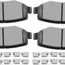 SCITOO Ceramic Brake Pads, 4pcs Front Rear Brake Pads Brakes Kits fit for 2007-2011 for Dodge Nitro,2008-2012 for Jeep Liberty,2007-2017 for Jeep Wrangler,2018 for Jeep Wrangler JK
