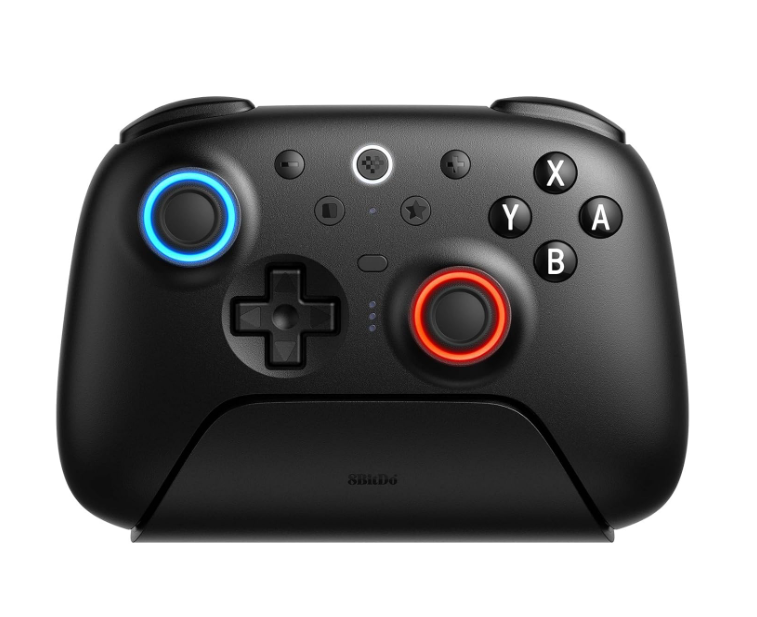 8Bitdo Ultimate 2 Bluetooth Controller for Switch/Switch 2 & Windows PC, Switch Pro Controller with TMR Joysticks, Switchable Hall Effect/Tactile Triggers, Vibration and Motion Control - White