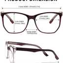 Zeelool Classic Geometric Blue Light Blocking Glasses Computer Gaming Eyewear for Women Men JGP791781 (Brown)