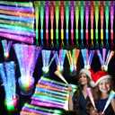 120PCS Glow Fiber Optic Sticks, LED Light Wands, Glow in The Dark Party Supplies, Fiber Optic Wands for Weddings, Birthdays&Events,Flashing LED Party Favors,Colorful Light Sticks for Kids&Adults