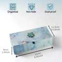 Jewelry Box for Women, Marble - Patterned Jewelry Organizer Box, Glass Modern Jewelry Holder For Earring, Ring, Necklace, Bracelets, Christmas Mother's Day Valentine Jewelry Gift Box (large)