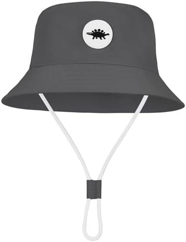 Zando Baby Sun Hat UPF 50+ Sun Protective Adjustable Wide Brim Infant Bucket Hats Outdoor Beach Swim Boy Girl 0-4 Years (12 Months, White)