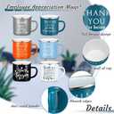 Sieral 6 Pcs Employee Appreciation Gifts Bulk Thank You Mugs 12 oz Inspirational Enamel Coffee Mugs Appreciation Gift for Graduation Nurse Teacher Volunteer Coworker Team Office Staff
