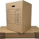 Uboxes Moving Boxes with Handles, 10 Premium Large, 18 x 18 x 24, Brown, BOXINDSLAR10