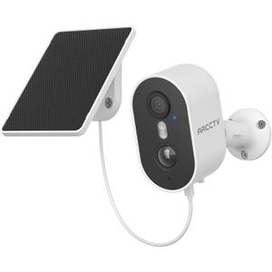 ARCCTV Security Camera Wireless Outdoor, 4MP Recharge Battery Powered WiFi Camera with Solar Panel, Motion Detection, Color Night Vision, 2-Way-Audio, 2.4G/5G Dual Band WiFi
