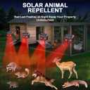 2026 Upgraded Solar Predator Control Light, 4 Pack Predator Eyes Nocturnal Animal Repeller, Red LED Coyote Fox Deterrent for Chicken Coop Defense, Skunk Raccoon Deer Repellent for Farm & Garden