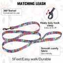 BEAUTYZOO No Pull Dog Harness and Leash Set - Adjustable Step-in Puppy Harness for Small Medium Large Dogs, Escape Proof Soft Nylon Vest with Double D Ring for Walking Running Training, L