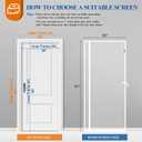 MAGZO Magnetic Screen Door, Fits 36'' x 80'' Door(Mesh Size 38'' x 81''), Left Right Side Opening, Scratch-Proof Polyester, Pet&Kids Friendly, Keep Annoying Creatures Out, Enjoy Sunshine, White