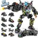 51-in-1 Robot Building Kit for Kids Stem Building Toys Erector Set for Boys 8-12 Engineering Stem Projects Construction Building Blocks Toys Gifts for Boys Kids Age 6 7 8 9 10 11 12 Year Old