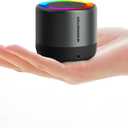 Monster S270 Bluetooth Speaker, Mini Portable Speaker with 360 Surround Sound, Bluetooth 6.0, Colorful Lights, TWS Paring, IPX6 Waterproof Wireless Speaker for Hiking, Cycling, and Indoor Activities