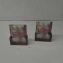 RLAVBL 5x7 Picture Frame Set of 2, Rustic Glass Photo Frames with Base for Tabletop Display