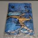 Modern Turquoise Bed Runner Scarf Cal King Size, Abstract Teal Gold Marble Textured Luxury Bed Throw Runners & Scarves for Twin Full Queen King Foot of Bed, Bedroom Hotel Decoration, 102"x20"