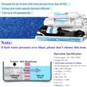 Geekpure 5 Stage Reverse Osmosis RO Drinking Water Filter System with Booster Pump and Extra 4 Filters-75GPD